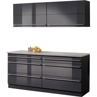 WIHO KÜCHEN Chicago - Komplettküchenset - 180cm breit - Grau WIHO KÜCHEN Chicago - Komplettküchenset - 180cm breit - Grau
