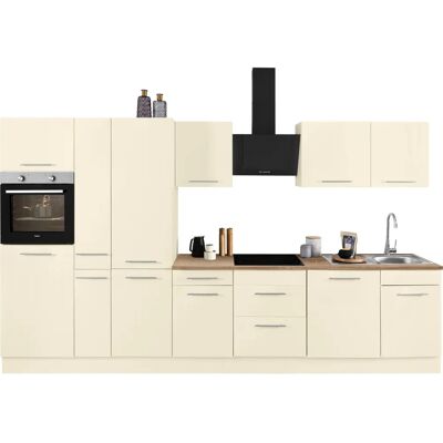WIHO Küchen Ela Komplettküchen-Set - Magnolia, Sonoma Eiche, 360cm x 60cm WIHO Küchen Ela Komplettküchen-Set - Magnolia, Sonoma Eiche, 360cm x 60cm