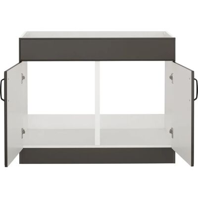 WIHO KÜCHEN Erla Spülenschrank - 100 cm, 2 Türen, Matt Finish WIHO KÜCHEN Erla Spülenschrank - 100 cm, 2 Türen, Matt Finish