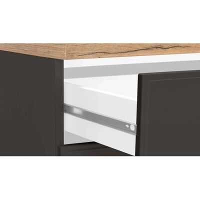 Wiho Küchen Erla Küchenschrank - Anthrazit & Kastelleiche - 50cm Wiho Küchen Erla Küchenschrank - Anthrazit & Kastelleiche - 50cm