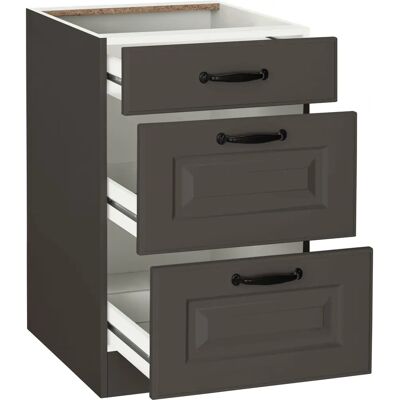 Wiho Küchen Erla - 50cm Grau Küchenschrank Wiho Küchen Erla - 50cm Grau Küchenschrank