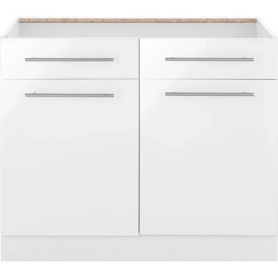 WIHO KÜCHEN Flexi2 Unterschrank - 100x85x57cm, weiß, Hochglanz WIHO KÜCHEN Flexi2 Unterschrank - 100x85x57cm, weiß, Hochglanz