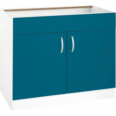 WIHO KÜCHEN Flexi Küchenschrank - Ozeanblau - 100cm breit WIHO KÜCHEN Flexi Küchenschrank - Ozeanblau - 100cm breit