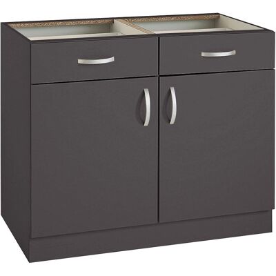 WIHO KÜCHEN Flexi Küchenunterschrank - 100x82x57cm, Anthrazit WIHO KÜCHEN Flexi Küchenunterschrank - 100x82x57cm, Anthrazit