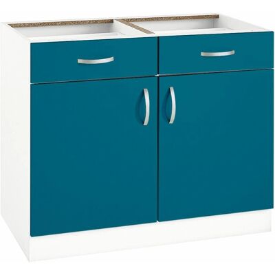 Wiho Küchen Flexi Ozeanblau Küchenschrank - Küchenmöbel Wiho Küchen Flexi Ozeanblau Küchenschrank - Küchenmöbel