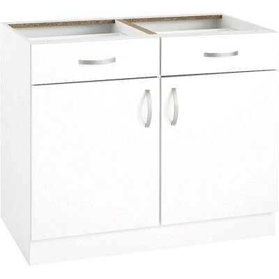 WIHO KÜCHEN Flexi Küchenunterschrank - 100x82x57cm, Weiß WIHO KÜCHEN Flexi Küchenunterschrank - 100x82x57cm, Weiß