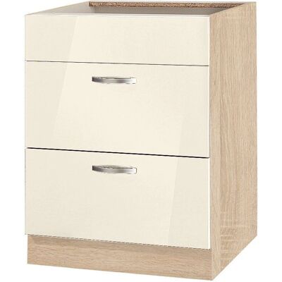 WIHO KÜCHEN Flexi Küchenunterschrank - 60x82x57cm, Beige WIHO KÜCHEN Flexi Küchenunterschrank - 60x82x57cm, Beige