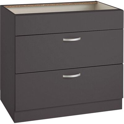 WIHO KÜCHEN Flexi Küchenunterschrank - Anthrazit - 90cm WIHO KÜCHEN Flexi Küchenunterschrank - Anthrazit - 90cm