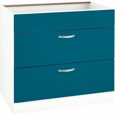 WIHO KÜCHEN Flexi Ozeanblau Weiß Unterschrank WIHO KÜCHEN Flexi Ozeanblau Weiß Unterschrank