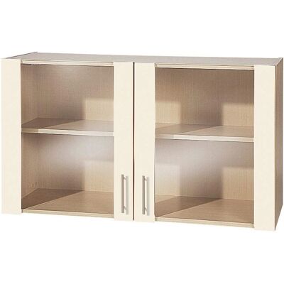 WIHO KÜCHEN Kiel beiges Glashängeschrank - Wandhängeschrank WIHO KÜCHEN Kiel beiges Glashängeschrank - Wandhängeschrank