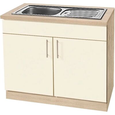 WIHO KÜCHEN Kiel - Beige, Magnolia, Sonoma Eiche Küchenschrank WIHO KÜCHEN Kiel - Beige, Magnolia, Sonoma Eiche Küchenschrank