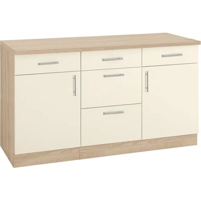 WIHO KÜCHEN Kiel Beiges Küchenunterschrank - 150cm x 85cm x 60cm WIHO KÜCHEN Kiel Beiges Küchenunterschrank - 150cm x 85cm x 60cm