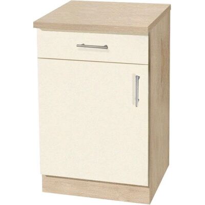 WIHO KÜCHEN Kiel - Beiger Schrank mit 1 Tür, 50cm breit WIHO KÜCHEN Kiel - Beiger Schrank mit 1 Tür, 50cm breit