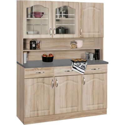WIHO KÜCHEN Linz Buffet - Landhaus Eiche Front, 4 Türen, 120cm WIHO KÜCHEN Linz Buffet - Landhaus Eiche Front, 4 Türen, 120cm