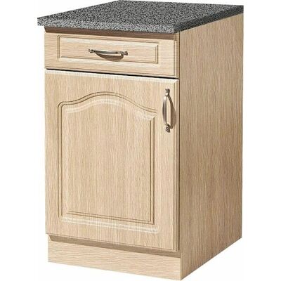WIHO KÜCHEN Linz - Granit-Arbeitsplatte, Landhaus Eiche, 50cm Schrank WIHO KÜCHEN Linz - Granit-Arbeitsplatte, Landhaus Eiche, 50cm Schrank