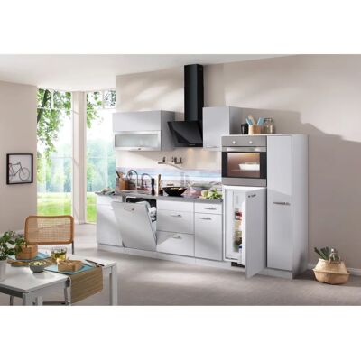 WIHO KÜCHEN Michigan Wandhängeschrank - Stahlgrau - Aluminiumfront - 90x56,5x35 cm WIHO KÜCHEN Michigan Wandhängeschrank - Stahlgrau - Aluminiumfront - 90x56,5x35 cm