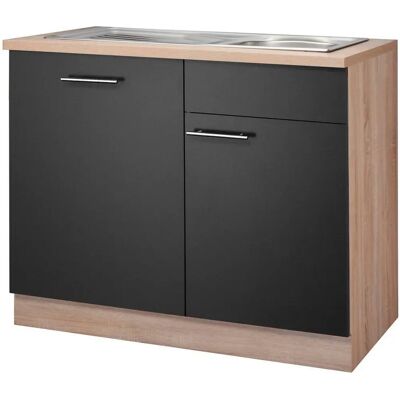 WIHO KÜCHEN Montana - Anthrazit / Sonoma Eiche - Küchenschrank WIHO KÜCHEN Montana - Anthrazit / Sonoma Eiche - Küchenschrank