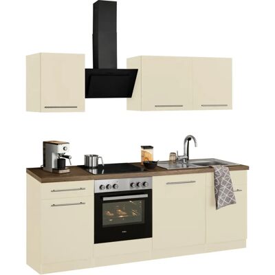 WIHO KÜCHEN Unna Beige Küchen-Set - Komplett 220x60cm Magnolial Finish WIHO KÜCHEN Unna Beige Küchen-Set - Komplett 220x60cm Magnolial Finish