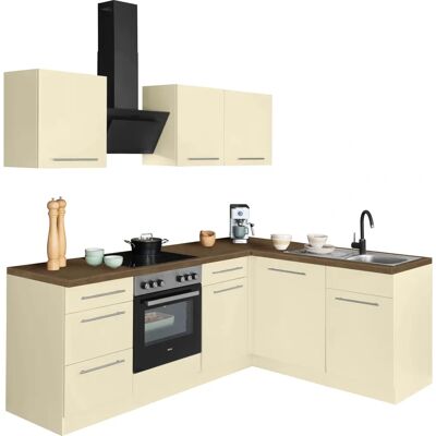 WIHO KÜCHEN Unna - Magnolia Beige Eckküchen-Set WIHO KÜCHEN Unna - Magnolia Beige Eckküchen-Set