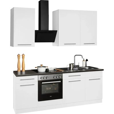 WIHO KÜCHEN Unna Weiß - Komplettküchen-Set - 220x60cm WIHO KÜCHEN Unna Weiß - Komplettküchen-Set - 220x60cm