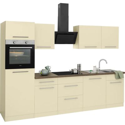WIHO Unna Küchen-Set - Magnolia, Eiche Tabak, 280cm - Küchenzeile WIHO Unna Küchen-Set - Magnolia, Eiche Tabak, 280cm - Küchenzeile
