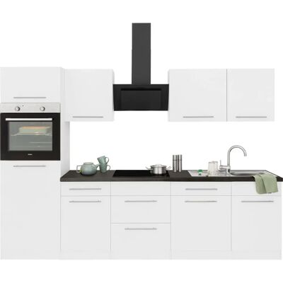 Wiho Küchen Unna Weiße Küchenzeile - 280cm x 60cm - Komplettküchen-Set Wiho Küchen Unna Weiße Küchenzeile - 280cm x 60cm - Komplettküchen-Set