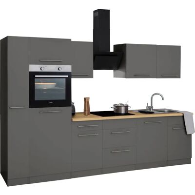 WIHO Küchen Unna Küche - Elektro-Kochfeld, Sonoma Eiche, 310cm breit - Küchenmöbel WIHO Küchen Unna Küche - Elektro-Kochfeld, Sonoma Eiche, 310cm breit - Küchenmöbel