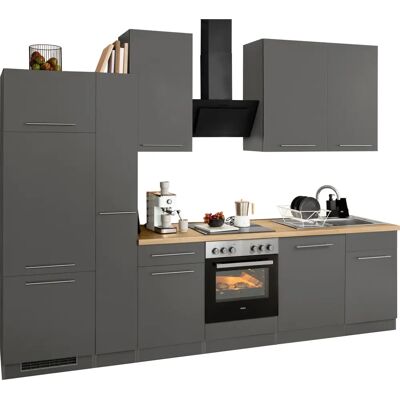 WIHO KÜCHEN Unna - Anthrazit, Sonoma Eiche, Komplettküchen-Set WIHO KÜCHEN Unna - Anthrazit, Sonoma Eiche, Komplettküchen-Set