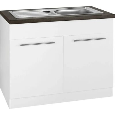WIHO KÜCHEN Unna Weiß Spülenschrank - Küchenunterschrank WIHO KÜCHEN Unna Weiß Spülenschrank - Küchenunterschrank