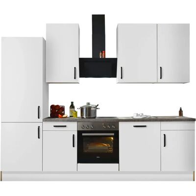 Wiho Küchen Simi Küchenzeile - Weiß & Steel Grey Coffee - 280cm Wiho Küchen Simi Küchenzeile - Weiß & Steel Grey Coffee - 280cm