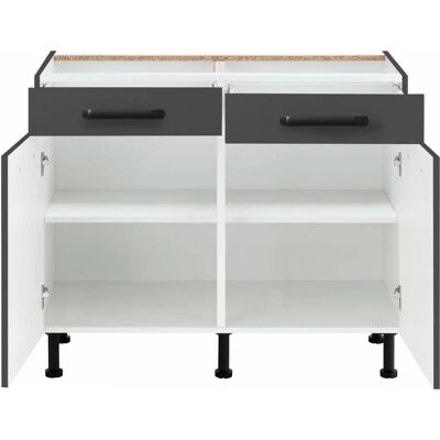 WIHO KÜCHEN Simi - Anthrazit Unterschrank mit Soft-Close WIHO KÜCHEN Simi - Anthrazit Unterschrank mit Soft-Close