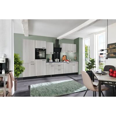 WIHO Küchen Nisos - Wilton Eiche, Schwarz, Beton Art Infinity - Küche WIHO Küchen Nisos - Wilton Eiche, Schwarz, Beton Art Infinity - Küche