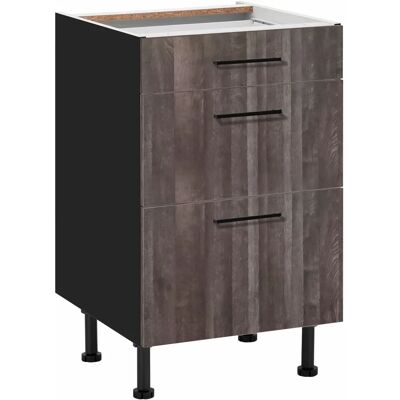 WIHO Nisos Schrank - Aberdeen Dunkel, Schwarz, 50cm breit WIHO Nisos Schrank - Aberdeen Dunkel, Schwarz, 50cm breit