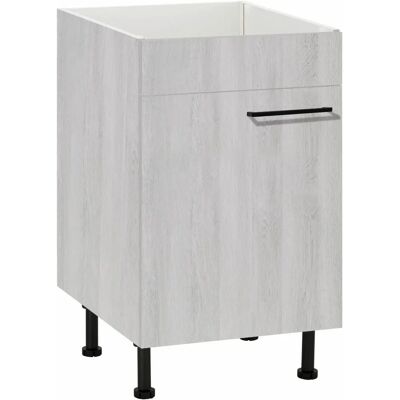 WIHO Nisos Küchenschrank - 50cm, Weiß, Verstellbare Füße WIHO Nisos Küchenschrank - 50cm, Weiß, Verstellbare Füße