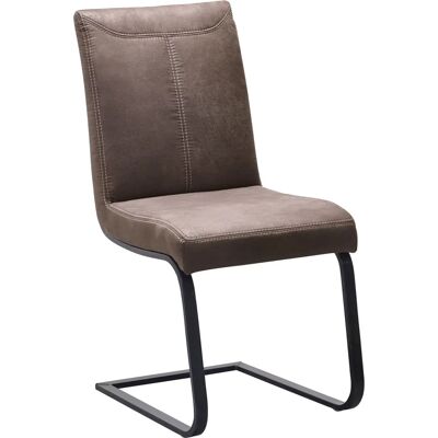 K+W KOMFORT & WOHNEN Floyd Stuhl - Mikrofaser, Braun, Metall, 47x62x96cm K+W KOMFORT & WOHNEN Floyd Stuhl - Mikrofaser, Braun, Metall, 47x62x96cm