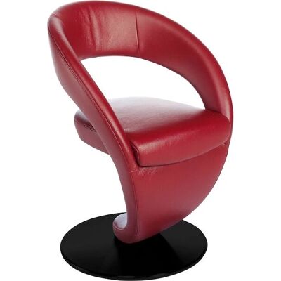 K+W KOMFORT & WOHNEN Wave Drehstuhl - Rot - Metall, Leder K+W KOMFORT & WOHNEN Wave Drehstuhl - Rot - Metall, Leder