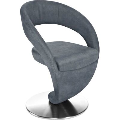 K+W KOMFORT & WOHNEN Wave Drehstuhl - Drehfunktion, Microfaser, Blau K+W KOMFORT & WOHNEN Wave Drehstuhl - Drehfunktion, Microfaser, Blau
