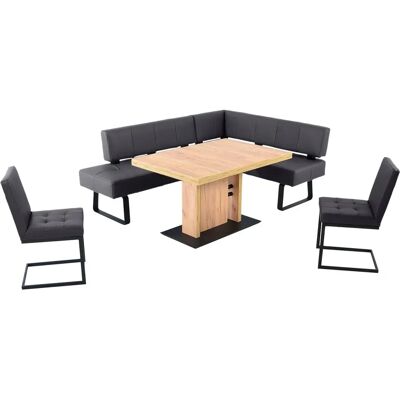 K+W Komfort & Wohnen Spider II Essgruppe - Leder, Ausziehbar, 2 Stühle K+W Komfort & Wohnen Spider II Essgruppe - Leder, Ausziehbar, 2 Stühle
