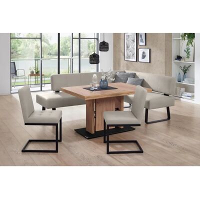 K+W Komfort & Wohnen Spider II Essgruppe - Leder, Ausziehbar, 2 Stühle K+W Komfort & Wohnen Spider II Essgruppe - Leder, Ausziehbar, 2 Stühle