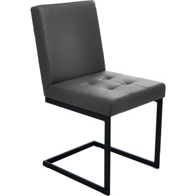 K+W KOMFORT & WOHNEN Leder Freischwinger - Hochwertiges Leder - Schwarzes Gestell - 120kg Belastung K+W KOMFORT & WOHNEN Leder Freischwinger - Hochwertiges Leder - Schwarzes Gestell - 120kg Belastung