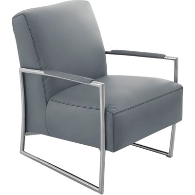 K+W KOMFORT & WOHNEN CLOUD Sessel - Leder, Metallrahmen, Blau K+W KOMFORT & WOHNEN CLOUD Sessel - Leder, Metallrahmen, Blau