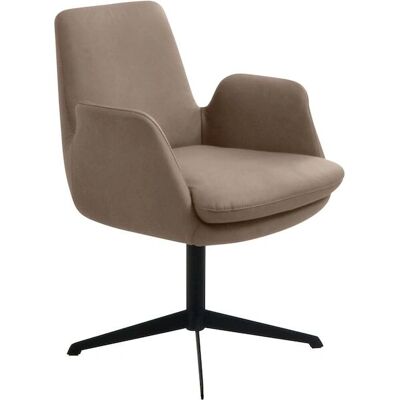 K+W Komfort & Wohnen Cube Drehstuhl - Braun, Schwarz, Drehbar, Gepolstert K+W Komfort & Wohnen Cube Drehstuhl - Braun, Schwarz, Drehbar, Gepolstert
