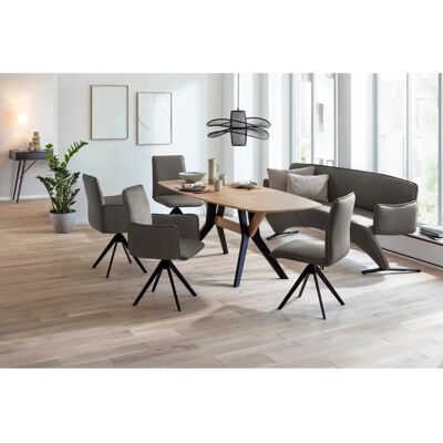 K+W Komfort & Wohnen 6286 granit Leder Swivel chair K+W Komfort & Wohnen 6286 granit Leder Swivel chair