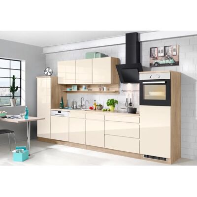 Kochstation KS-Virginia - beige Hochglanz Unterschrank Kochstation KS-Virginia - beige Hochglanz Unterschrank
