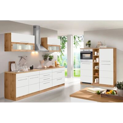 Kochstation KS-Wien - Weiße Küche mit Induktion - 430cm Kochstation KS-Wien - Weiße Küche mit Induktion - 430cm