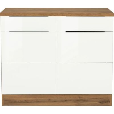 Kochstation KS-Brindisi - Küchenschrank, Hochglanz, 100cm Kochstation KS-Brindisi - Küchenschrank, Hochglanz, 100cm