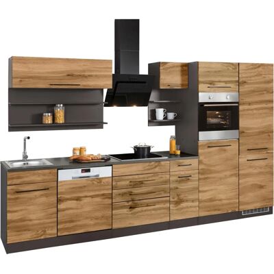 Held Möbel Tulsa Küchenzeile - Wotaneichefarben, Graphit, 330cm x 60cm - Küchenmöbel Held Möbel Tulsa Küchenzeile - Wotaneichefarben, Graphit, 330cm x 60cm - Küchenmöbel