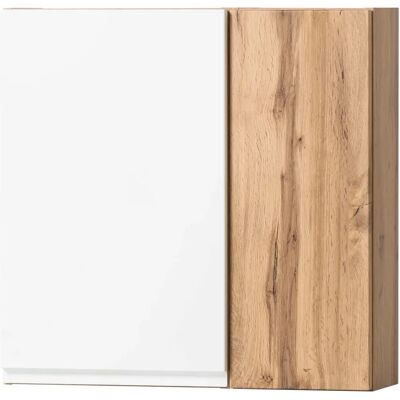 WELLTIME Sölden Wandhängeschrank - Weiß MDF, 65cm breit, 2 Türen WELLTIME Sölden Wandhängeschrank - Weiß MDF, 65cm breit, 2 Türen