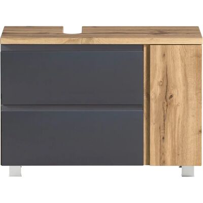 WELLTIME Sölden Badschrank - Grau, 85x56x35cm WELLTIME Sölden Badschrank - Grau, 85x56x35cm