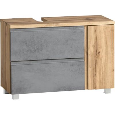 WELLTIME Sölden Badschrank - Grau (Oxid Beton) - 85cm Breit WELLTIME Sölden Badschrank - Grau (Oxid Beton) - 85cm Breit
